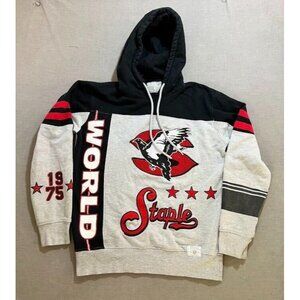 Vtg. Staple Sweatshirt Adult Small Gray Logo Pullover‎ Long Sleeves Hoodie Mens.